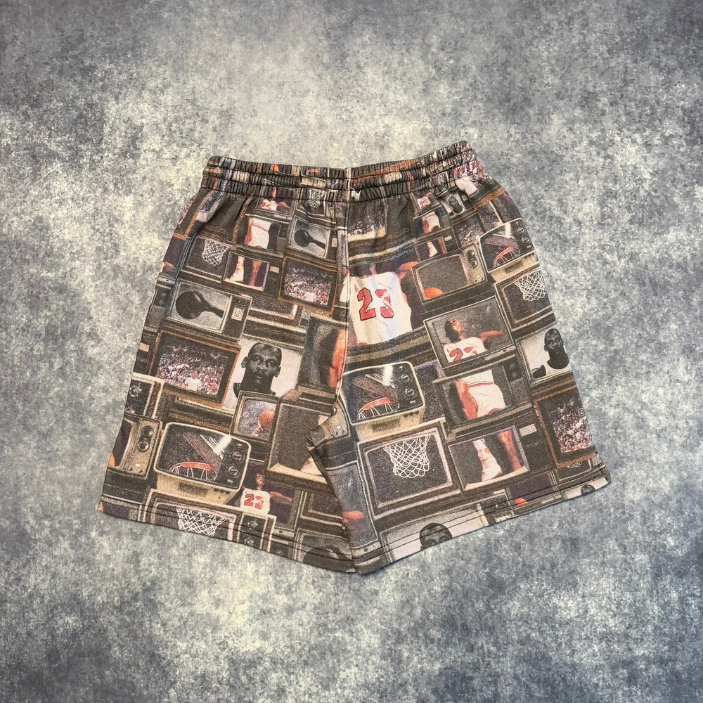 Jordan Kids Michael Jordan TV Graphic Fleece Shorts Black Gray Size L 12-13Y - Picture 2 of 6